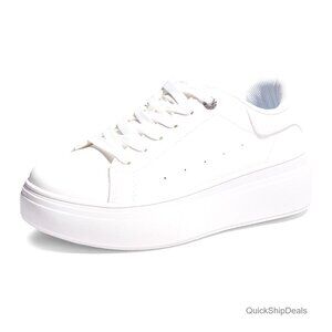 Platform Fashion Sneakers with Anti-Slip Sole, 2-Inch Lift, Casual Lace-Up